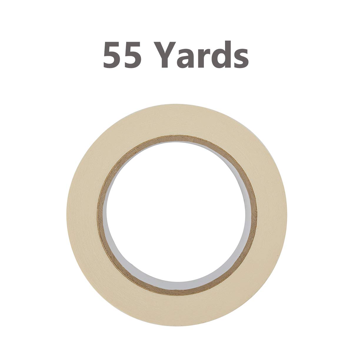 Lichamp Wide Masking Tape 2 inches, White Masking Tape Bulk Multi Pack, General Purpose & High Performance, 1.95 inches x 55 Yards x 4 Rolls (220 Total Yards)