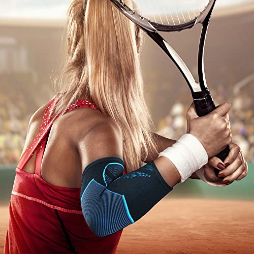 CYCLXY Elbow Compression Sleeve(1 Pair)，Tennis Elbow Braces for Tendonitis and Tennis Elbow，Arm Supports golfer elbow support，tennis elbow relief for women & men,elbow sleeve for weightlifting