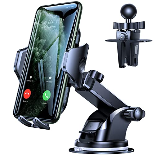 VICSEED Phone Holders for Your Car [Strongest Suction] [Rally Racing-Grade Stability] 2024 Upgrade Universal Car Phone Holder Mount Dashboard Windshield Vent Phone Mount for Car for iPhone All Phones
