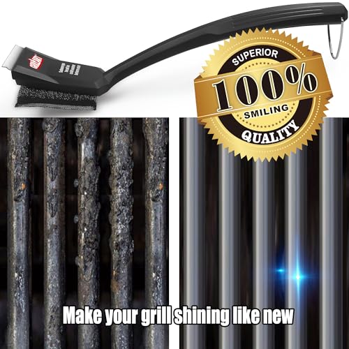 GRILLART Grill Brush Bristle Free, SteamWizards [Ultra Safe & Efficient] Grill Cleaner Brush with 1 Replacement Head, for Cast Iron and Stainless Steel Grates, BBQ Grill Brush for Outdoor Grill