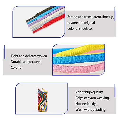 ZHENTOR 3 Pair Oval Shoe Laces,Shoelaces for Sneakers, Half Round 1/4" Athletic Shoelace for Sport/Running Shoes Boot Strings (white(3 pairs), 31"(80cm))