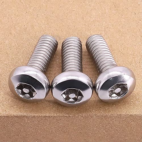 M4-0.7 x 20mm (60 pcs) Pan Head Torx Security Machine Screws Bolts, one Bit Included, 304 Stainless Steel 18/8, Tamper Resistant Screws, Full Thread, GB2672(Torx)
