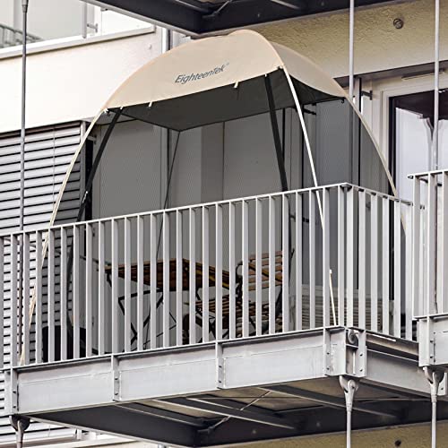 EighteenTek Mosquito Tent pop up Outdoor for Couple Lovers - Weatherproof pods 2 Person - Sun Shade Shelter Mesh Walls 7’x4’x6.5’H Beige
