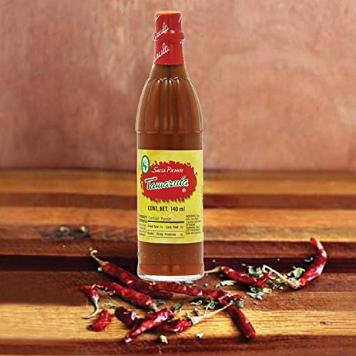 Tamazula Red Hot Sauce MexGrocer Salsa All Natural, Gluten Free & Vegan, Spice Mix Made From Red Peppers Perfect For Chips, Fast Foods, Lunch, Snacks or More 140 ml Pack of 5