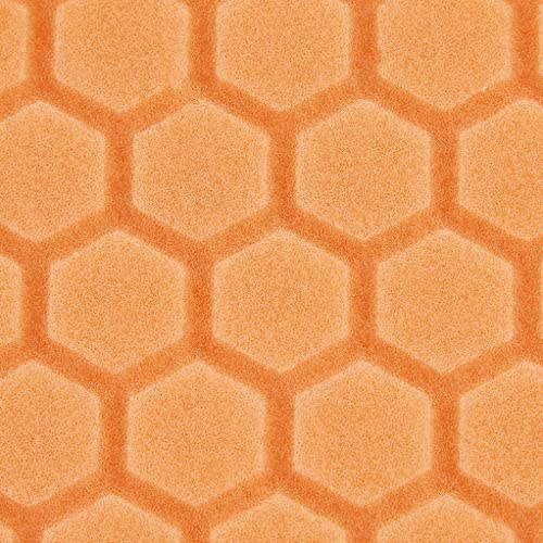 Chemical Guys BUFX_102HEX6 BUFX_102_HEX6 Hex-Logic Medium-Heavy Cutting Pad, Orange (6.5 Inch Pad made for 6 Inch backing plates), 1 Pad Included