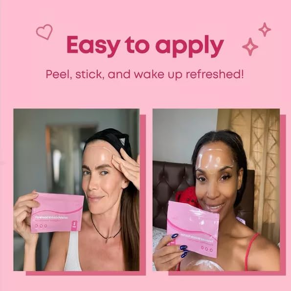Forehead Wrinkle Patches Reusable | Forehead Wrinkles Treatment | Patches For Wrinkles | Non Invasive Reusable Wrinkle Smoothers | Works Great with an Eye Wrinkle Patches Kit and Face Tape | 2 Patches