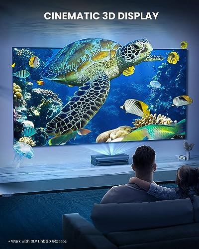 AWOL VISION LTV-3000 Pro 4K 3D Ultra Short Throw Triple Laser Projector, 3000 Peak Lumens with Dolby Vision & Atmos, HDR10+, 150" UST Laser TV Home Theater Projector