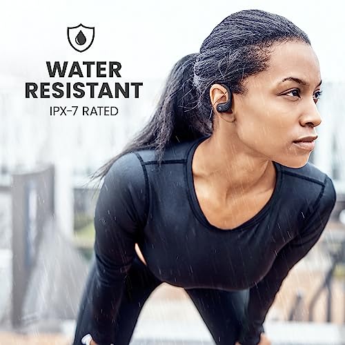 Runner 60 Wireless Running Earbuds, 80 Hour Long Battery Life Over the Ear Earbuds with EarHooks, Wrap Around Ear Buds Wireless Bluetooth Earbuds with Microphone, Earphones In Ear Headphones