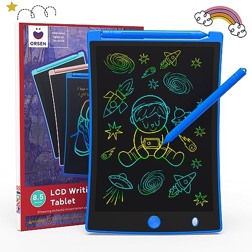 ORSEN Colorful 8.5 inch LCD Writing Tablet for Kids, Learning Educational Toys for 3 4 5 6 7 8 Year Old Girls Boys, Doodle Board Drawing Pad for Kids