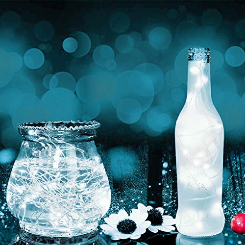 Decute 300LED 99FT Fairy String Lights Christmas Lights Silver Wire with Remote, Firefly Starry Light for DIY Christmas Tree Costume Wedding Party Table Centerpiece Decor Cool White