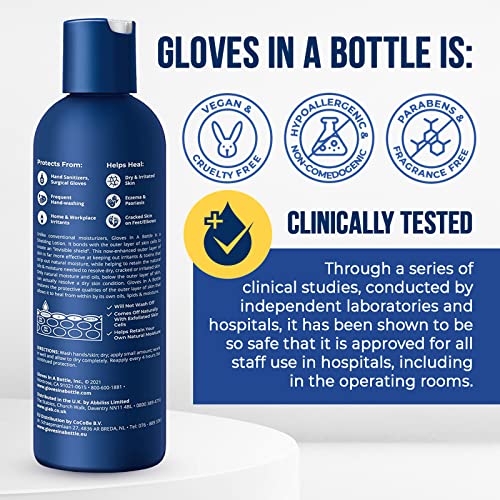 Gloves In A Bottle Shielding Lotion, Relief for Eczema and Psoriasis, (8 Fl Oz) with Pump