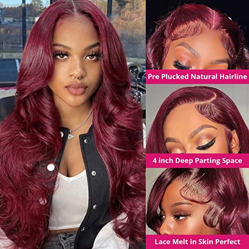 POYONAGRN 360 Lace Front Wigs Human Hair Pre Plucked 360 Straight Full Lace Human Hair Wigs baby Hair 180% Density HD Transparent Lace Front Wigs Human Hair for Women Natural Color 24Inch