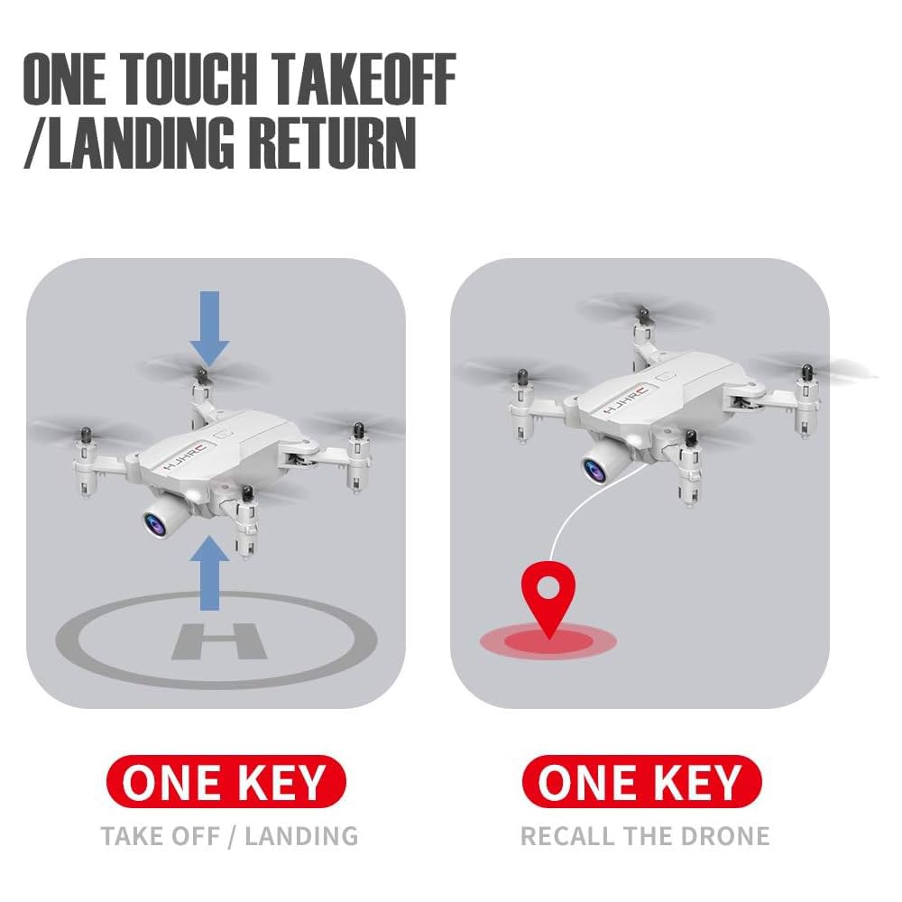 Lozenge Drone Super Small Mini Drones with Camera for Adults 4K Drones for Beginners RC Helicopter Quadcopter Toy UAV Altitude Hold Trajectory Flight (4K WiFi Camera&1 Battery, Grey)