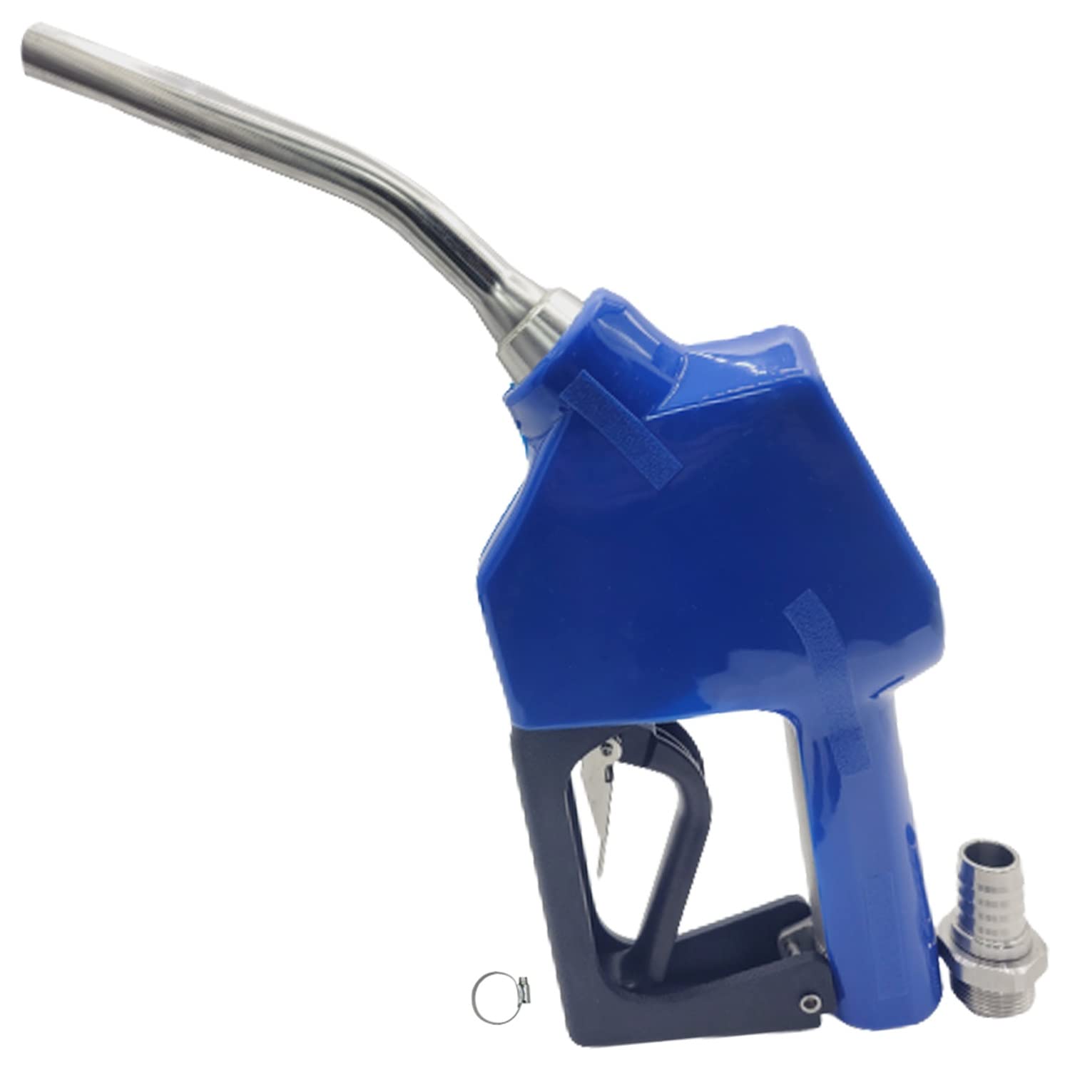 BORRITT 3/4"inch Automatic Shut-off Stainless Steel Diesel Exhaust Fluid (DEF)/Antifreeze Nozzle with NPT Female Thread,Three Notch Hold Open Clip&360 degree Rotating Connector 1/2"(15MM) Spout