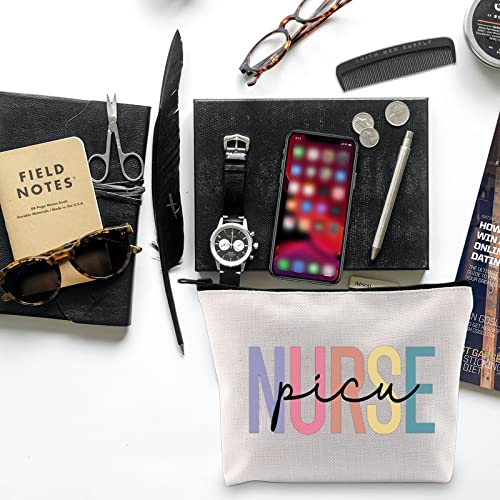 BLUPARK Picu Nurse Cosmetic Bag picu nurse bag pediatric intensive care nurse gift nurse appreciation makeup bag nursing work bag（Picu Nurse Bag