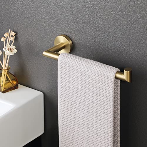 Alise Hand Towel Holder Towel Ring for Bathroom Lavatory,Gold Towel Bar Towel Hanger Wall Mount SUS304 Stainless Steel Towel Rack,Brushed Gold Finish,GKN280-G