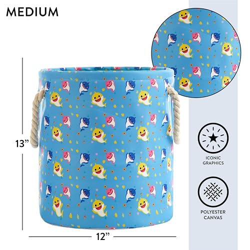 Marvel Spiderman 3 Piece Multi Size Fabric Nestable Toy Storage Basket Set, with Rope Carry Handles