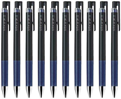 Pilot juice up 04 Retractable Gel Ink Pen, Ultra Fine Point 0.4mm, Blue Black Ink, Value Set of 10