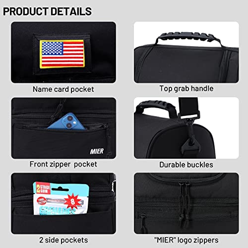 MIER Adult Lunch Box Insulated Lunch Bag Large Cooler Tote Bag for Men Women to Work Travel Daytrip, Double Deck Cooler (Navy, Large)