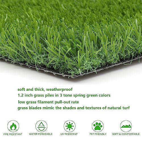 SHACOS Artificial Grass Table Runner - 1x5 Feet, 1.2 inch Outdoor Fake Turf Mat Grass Rug for Table, Home, Patio, Wall, Garden, Yard Decor