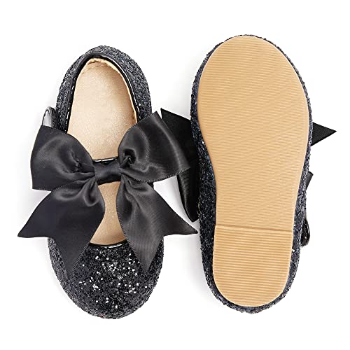 Kiderence Little Toddler Girls Dress Shoes Ballerina Ballet Flats Kids Light Blue Mary Janes Size 11