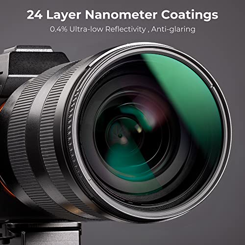 77mm Circular Polarizers Filter, K&F Concept Waterproof Circular Polarizing Filter with 24 Multi-Layer Coatings CPL Filter for 77mm Camera Lens