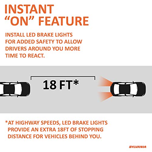SYLVANIA - 1156 ZEVO LED Amber Bulb - Bright LED Bulb, Ideal for Park and Turn Lights (Contains 2 Bulbs)