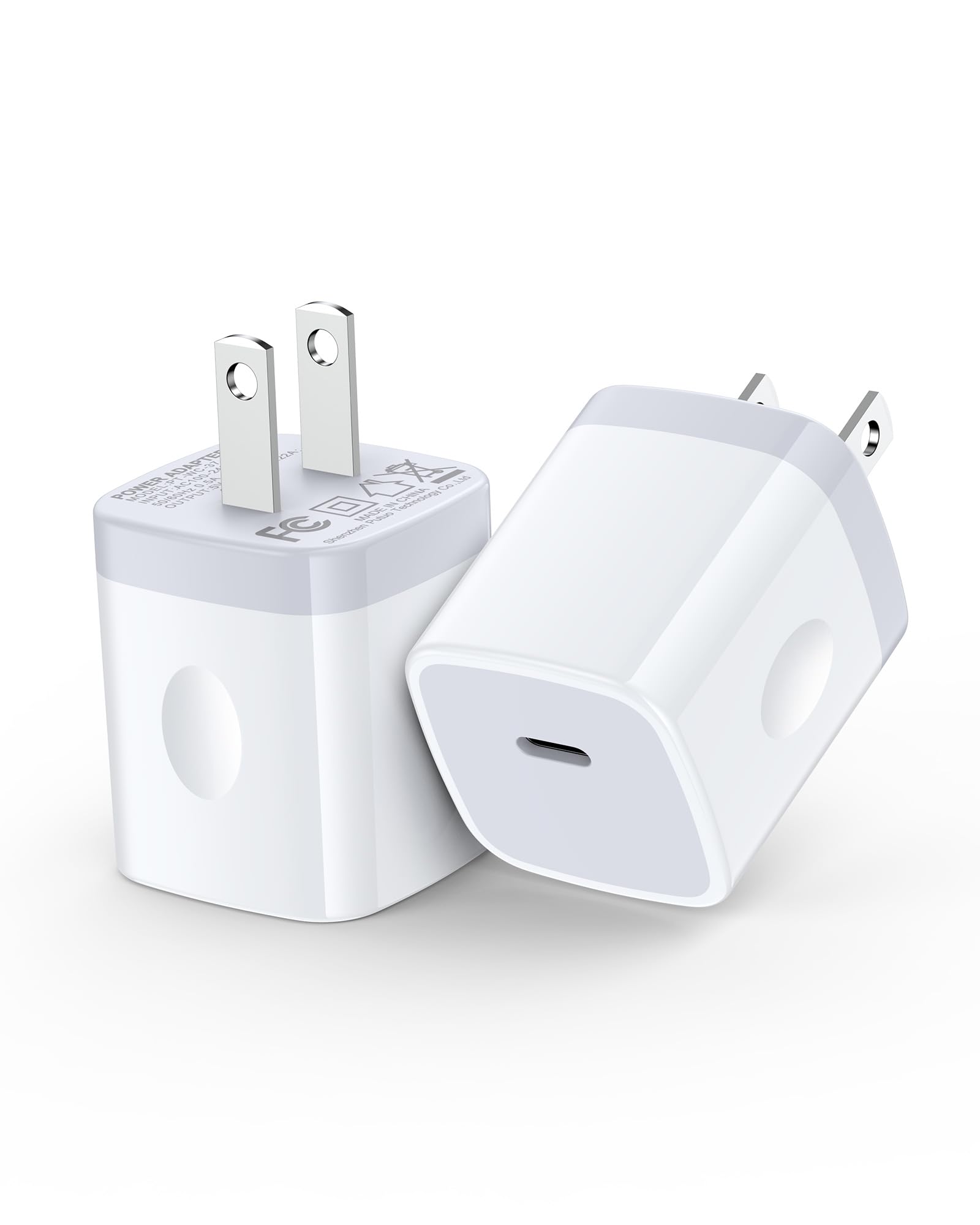 Google Pixel 9 USB C Fast Charger Block, 2Pack 20W PD3.0 Apple Wall Plug Charging Cube, 5V 3A USBC Power Adapter for Samsung Galaxy S24 Ultra/S23, iPhone 16 15 14, Google Pixel 8 7, iPad Pro Air, LG