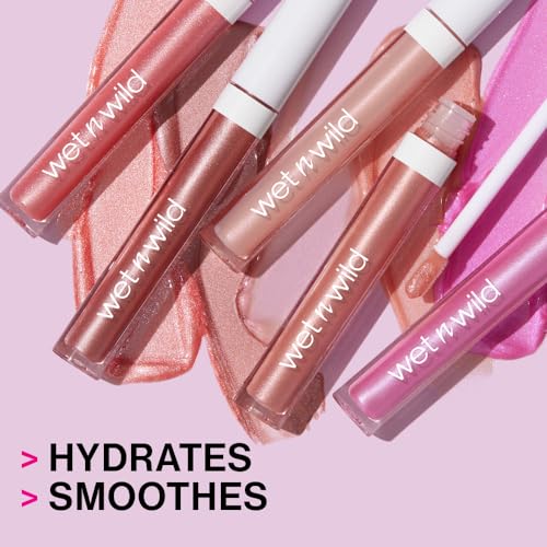 wet n wild MegaSlicks Lip Gloss, Ultra-Glossy, Vitamin-E Enriched, Ultra-Gloss High Shine Moisturizing, Cruelty-Free & Vegan - Red Past Curfew