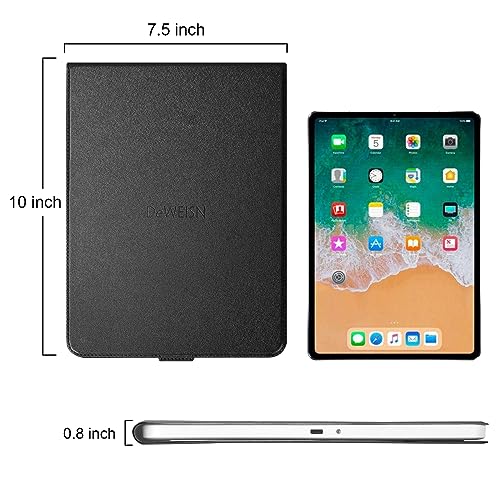 deweisn Folding Compact Lighted Makeup Mirror with 3 Colors Light,Rechargable 2000mA Batteries Mirror with Dimming,Lighted Mirror with PU Cover Leather