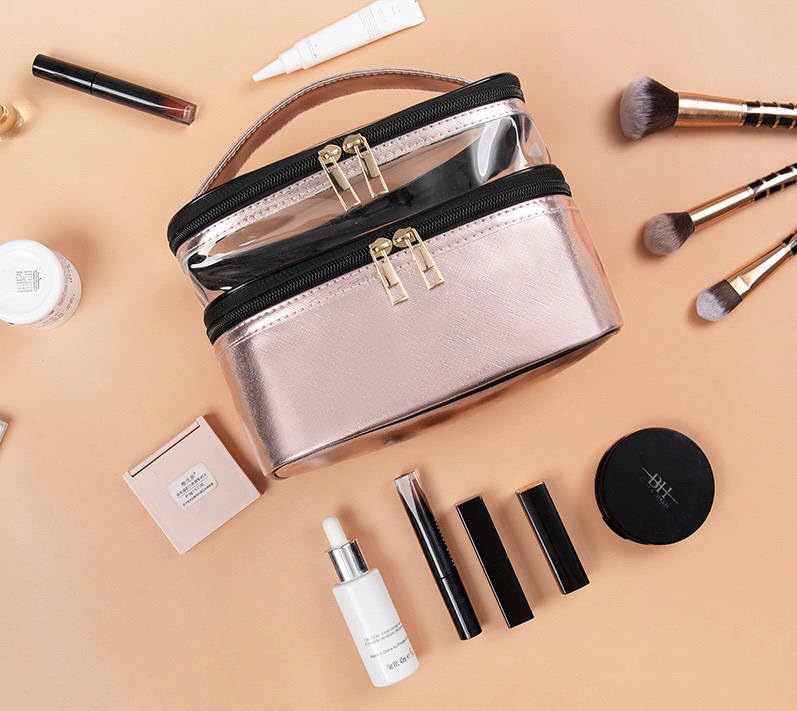 LuXuZs88 Travel in Style Makeup & Toiletry Bag – Includes a Free Mini Cosmetic Pouch! Perfect Travel Makeup Organizer for Women, Skincare Essentials, and Beauty Must-Haves!