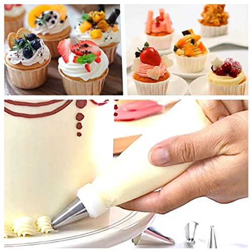 AMBESTAR 18 Inch Tipless Piping Bags for Royal Icing, Extra Thick Anti Burst Decorating Bags Butter Cream Cookies Decoration, Perfect for Professional Baking Lover