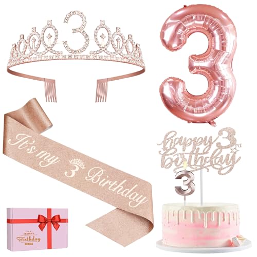 33 Birthday Decorations for Women Including 33 Birthday Sash for Women, Tiara/Crown, Candles and Cake Topper, Number 33 Balloons, 33 Birthday Gifts for Women Birthday Decorations Favor Supplies