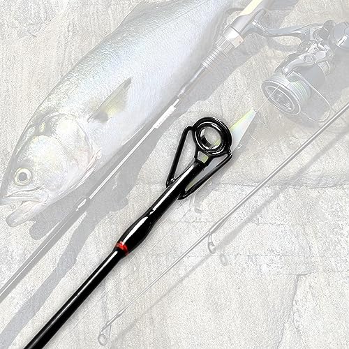 Fiblink 4 Pieces Travel Spinning Rod Medium Carbon Spinning Fishing Rod Portable Fishing Rod (6'6" Medium.)