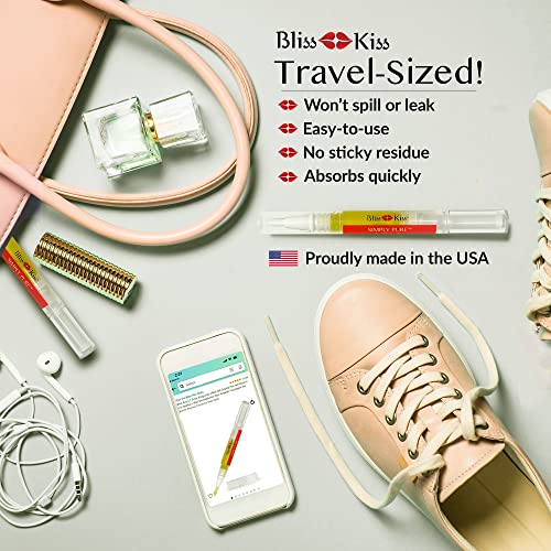 Bliss Kiss | 1 Crisp Fragrance | Nail Oil Cuticle Pen w/Vitamin E & Jojoba⏤Nail Strengthener Nail Growth Serum for Brittle Peeling Breaking Thin Nails