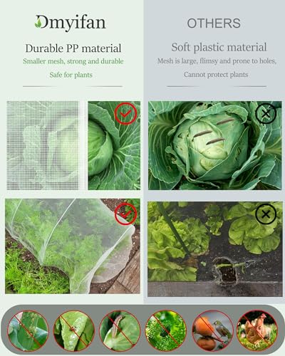 Dmyifan 4x10Ft Ultra Fine Garden Mesh Netting Thicken Protection Netting for Vegetable Plant Fruits Health Growing, White Screen Barrier Net for Pest Bird Mosquito