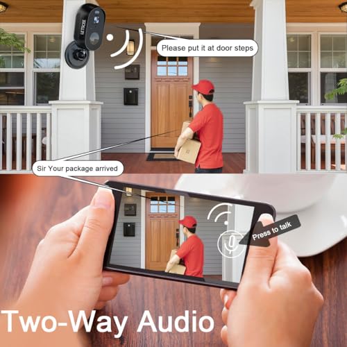 LETSCEE Security Cameras Wireless Outdoor or Indoor,Alexa Cameras for Home Security Outside with Night Vision,2-Way Audio,Motion Detection,SD/Cloud Storage,Motion Zone,IP65 Weatherproof