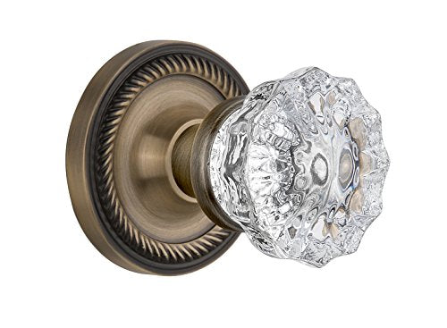 Nostalgic Warehouse Rope Rosette with Crystal Door Knob