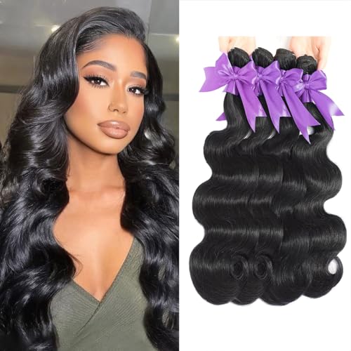 Myonisally Body Wave Bundles 12 inch 10A 1 Bundles Human Hair 100% Raw Single Bundles Human Hair Virgin Human Hair Weave Bundles Natural Black