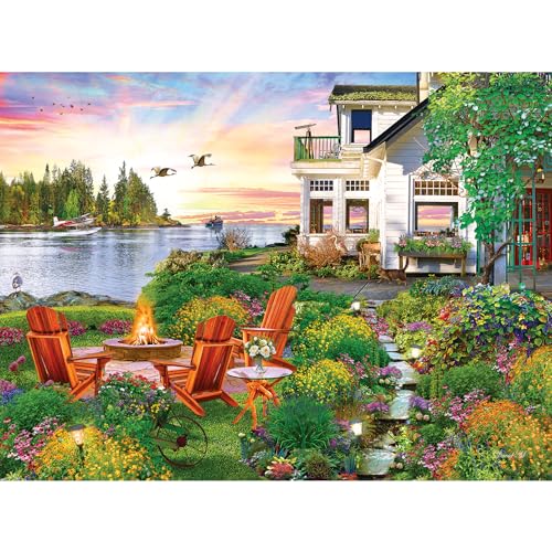 RoseArt My Happy Place-Harbor House-750 Piece Jigsaw Puzzle for Adults