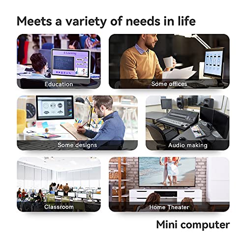 Beelink MINIS 12 Mini PC with Processor N95 (4C/4T), 8G DDR4/256G SSD 4K UHD, Dual HDMI Ports, WiFi5, BT4.2 Gigabit Ethernet Micro Computer Support Auto Power On, WOL