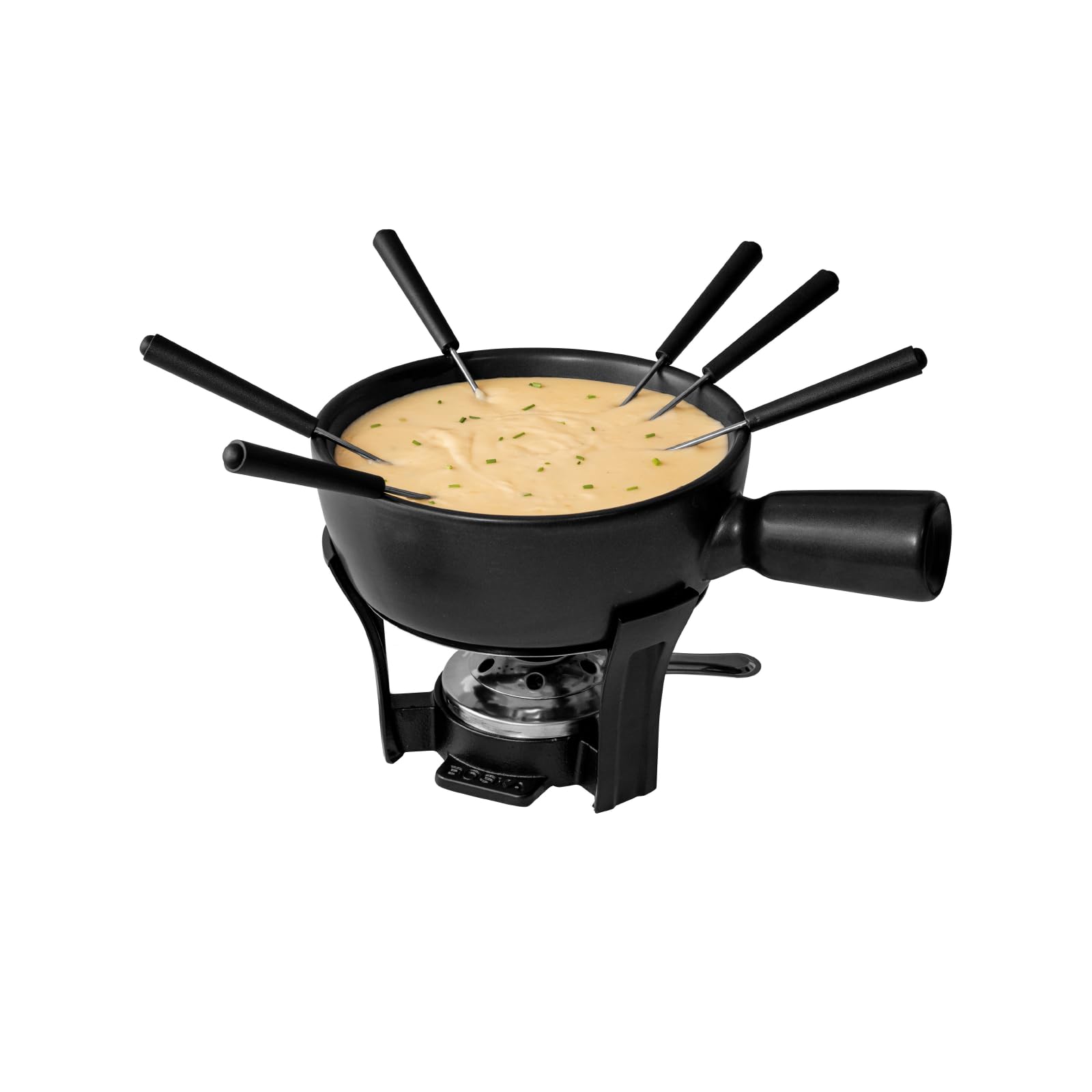 Boska Cheese Fondue Party Set Nero - Black Cast Iron Fondue Pot - Wedding Registry Items Small Kitchen Appliances for up to 4 Persons Wedding Registry Items