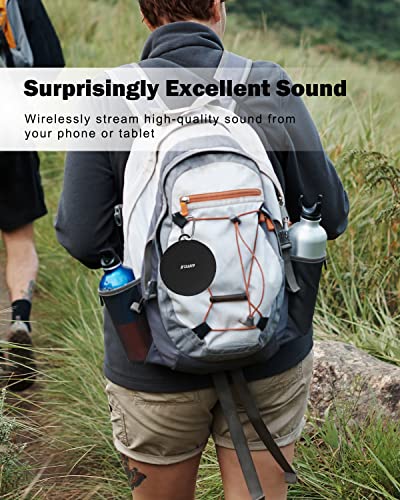 Inwa Bluetooth Bicycle Speakers with TF Card Mode, Waterproof Wireless Portable Traveling Bike Speaker, Built in Mic for Bicycle Riding, Showering, Hiking, Pool, Beach, Golfing(Black)