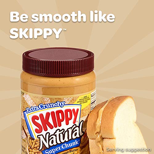 Skippy Natural Peanut Butter, Super Chunky, 15 oz