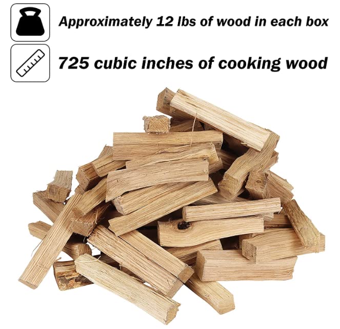 Carolina Cookwood Mini Pizza Oven Wood 6 Inch Firewood Pizza Logs Naturally Cured White Oak Hardwood for Portable Wood Pizza Ovens 750 Cubic Inches, Approximately 12lbs (Cherry)