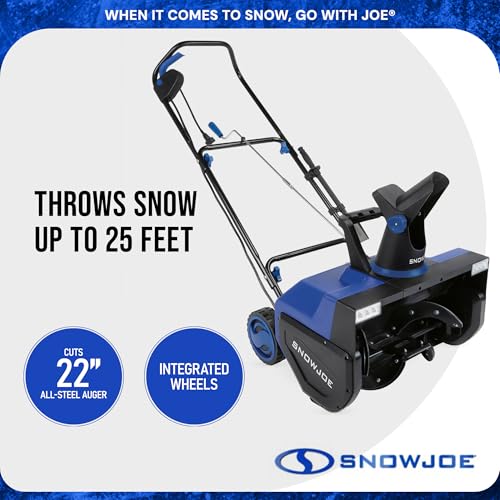 Snow Joe 15A Electric Snow Blower with Dual LED Lights, 22" Walk-Behind Machine