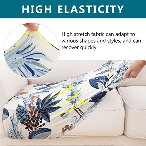 hyha Printing Sofa Couch Cushion Covers, Replacement Individual Seat Cushion Covers, Magic Sofa Covers Washable for Sectional Pets, Pattern Sofa Slipcovers (1 Cushion Loveseat, Sand Wavy)