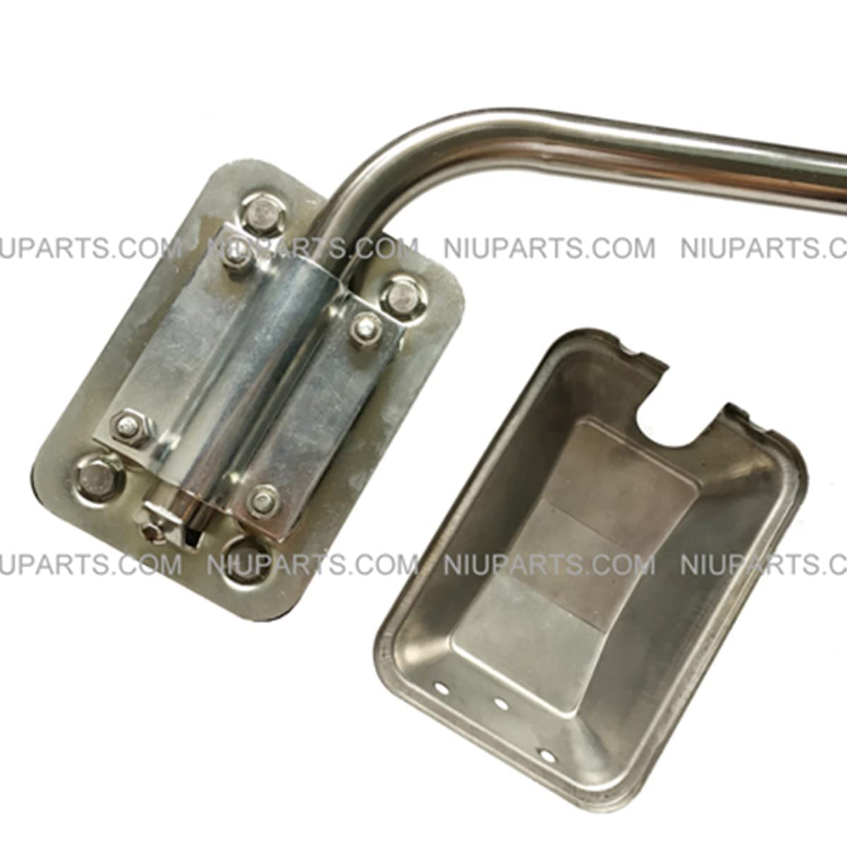 Hood Mirror for Trucks - 8" Mirror with 304 Stainless Steel Arm LH & RH Fits Freightliner, Fits Kenworth, Fits Peterbilt, Fits Volvo and Various Others - Mounting Kits Included