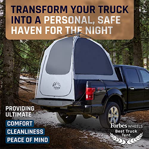 Truck Bed Tent Quick & Easy Automatic Setup - Pickup Truck Tent for Mid & Full Size| Camper Shell - Pickup Truck Bed Accessories - Truck Camping - Pickup Tent - Fofana
