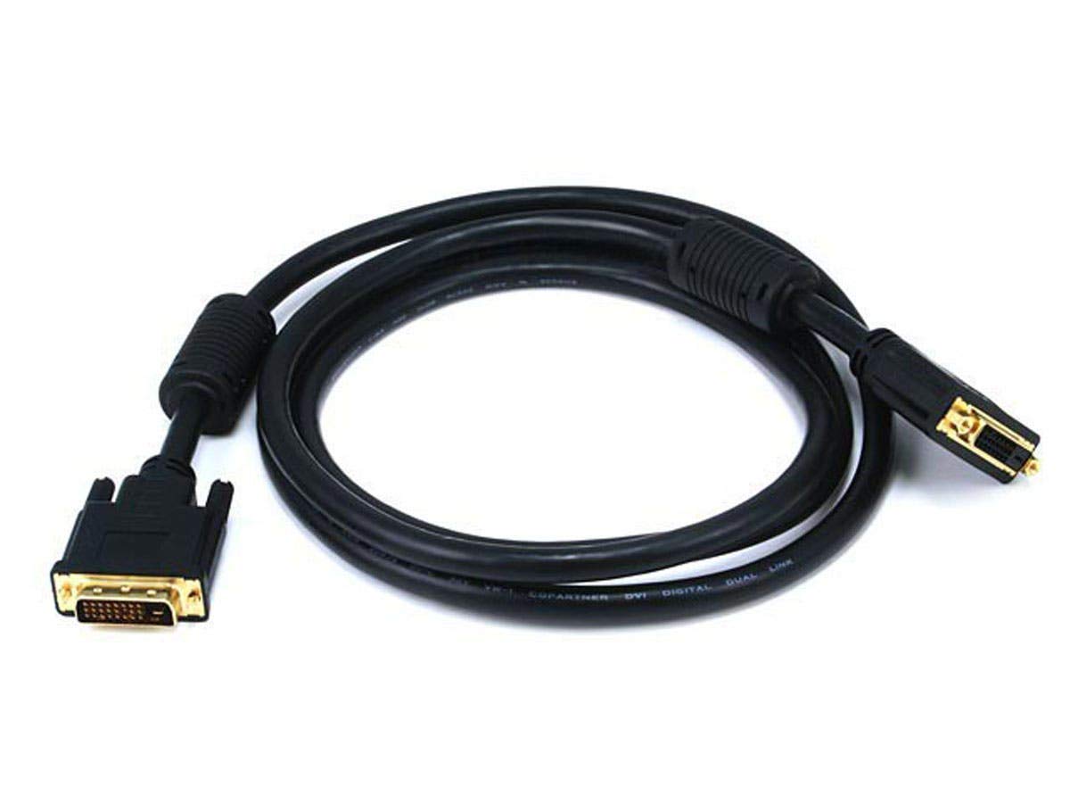 Monoprice 6ft 28AWG Dual Link DVI-D M/F Extension Cable - Black